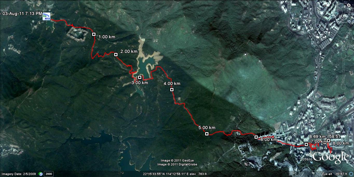 Wong Nai Chung Gap to Chai Wan 110803 8.69km 58min