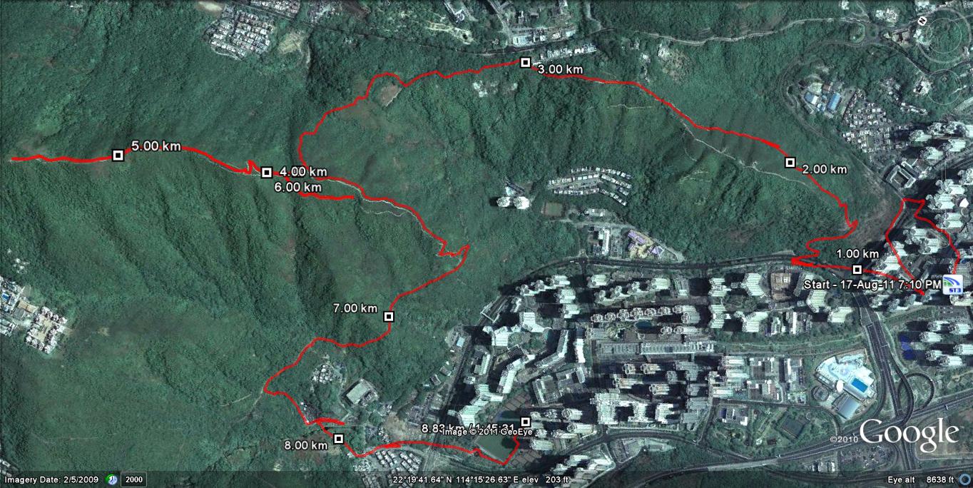 Hang Hau to Po Lam 110817 8.83km 108min
