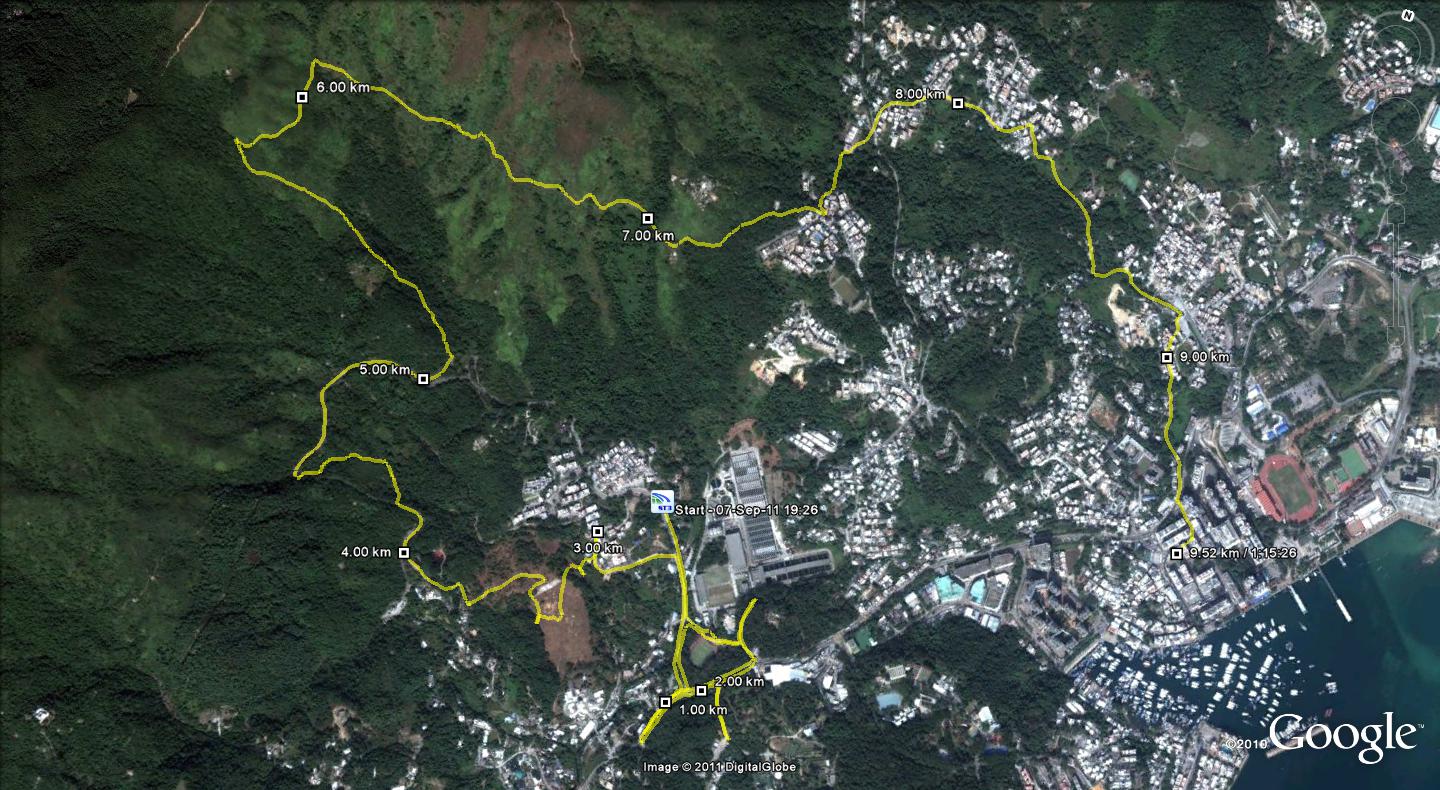 Sai Kung 110907 Denvy & Ruggero 9.52km 75min