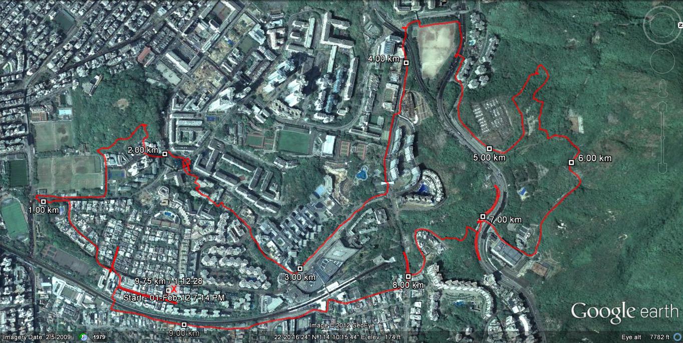 LSW 1828 Kowloon Tong 120201 9.75km 72min