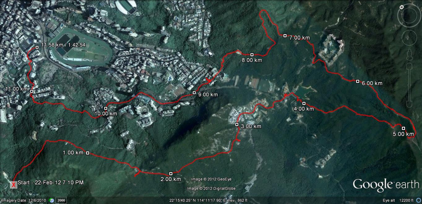 LSW 1831 Wanchai Gap to Wanchai 120222 11.58km 102min