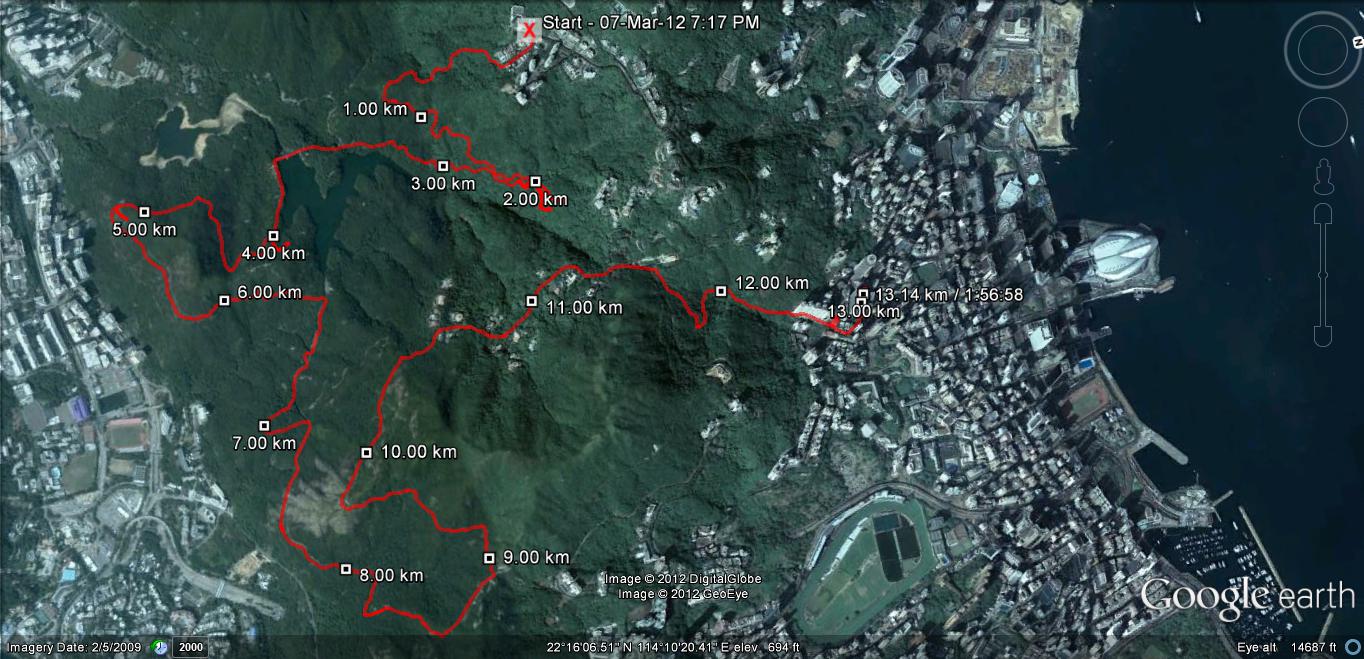 LSW 1833 Guildford Road to Wanchai 120307 13.14km 118mins