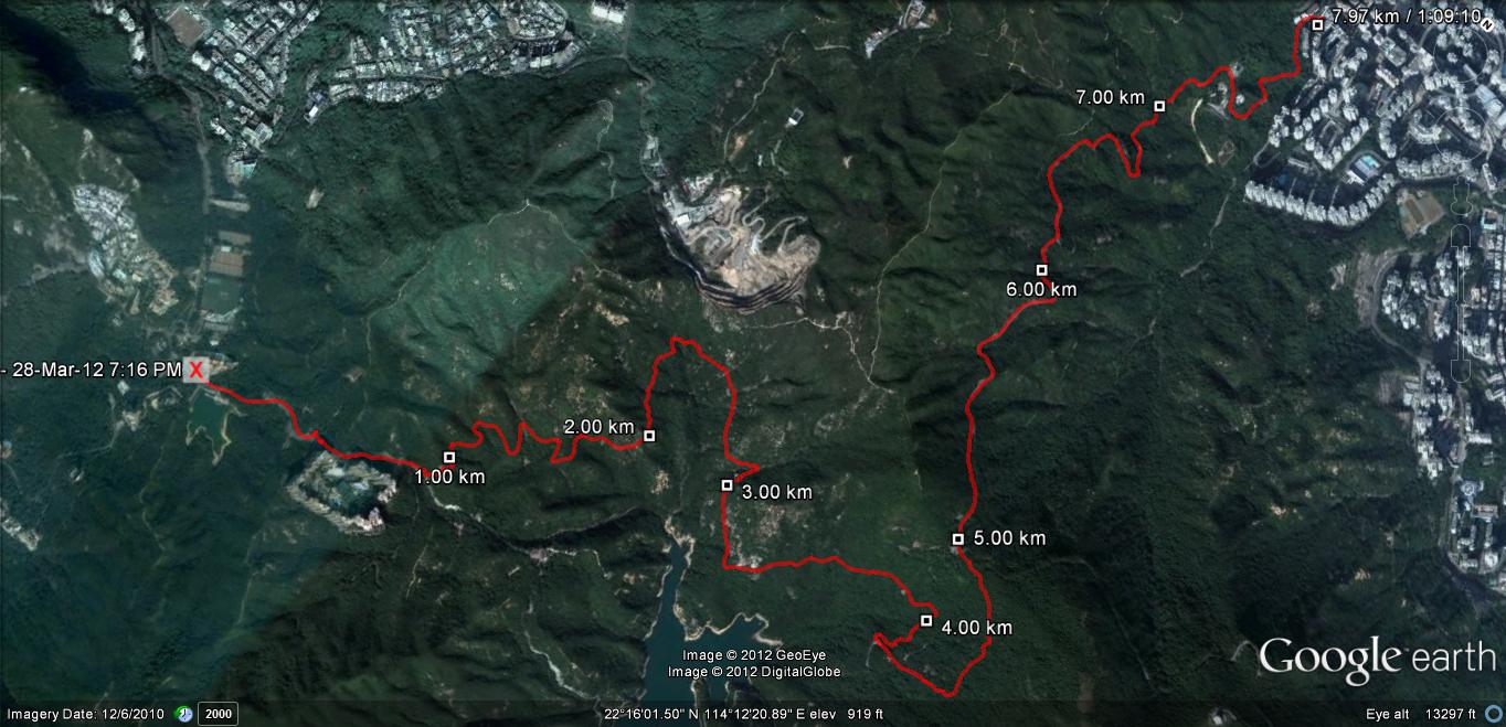 LSW 1836 Wong Nai Chung to Quarry Bay 7.97km 69min