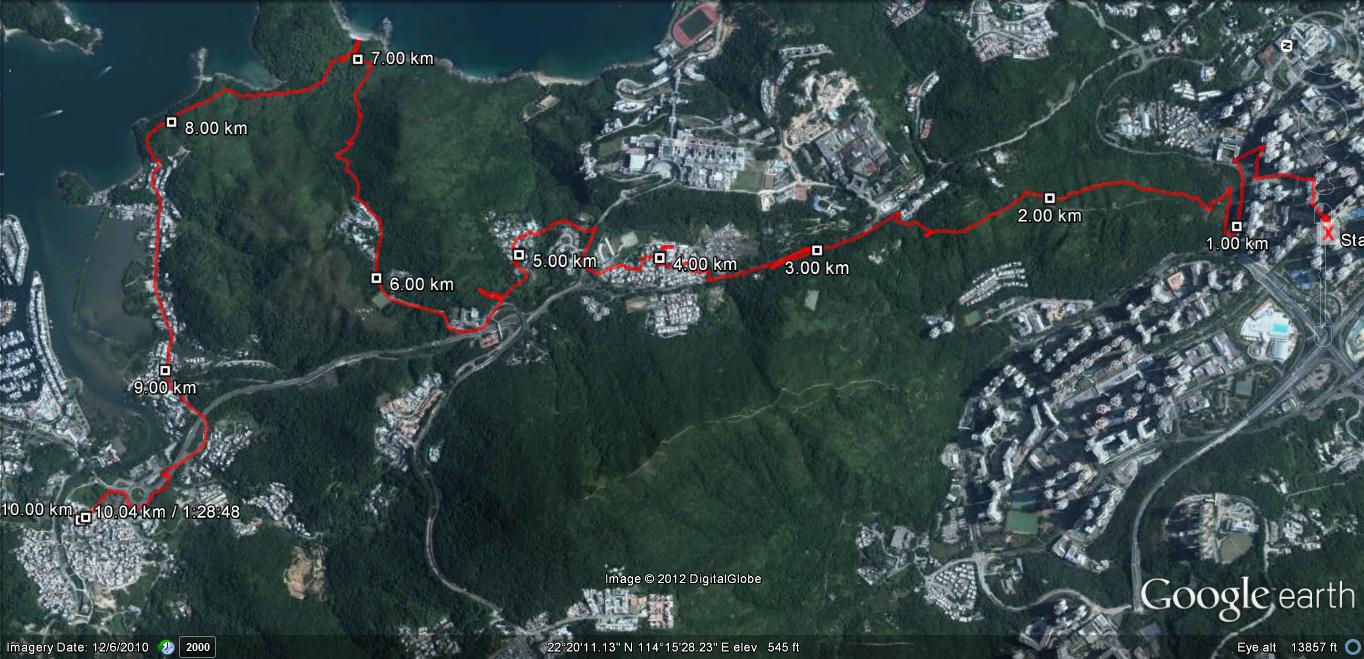 LSW 1851 Hang Hau to Hoo Cheung 120627 10.04km 88min