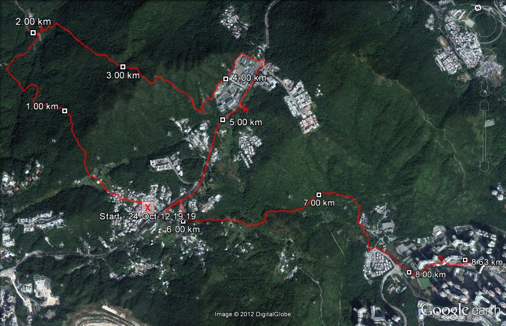 Tseng Lan Shue to Po Lam 121024 8.63km 87mins