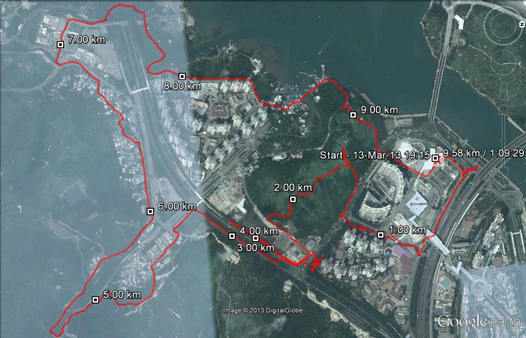 Tung Chung 130313 9.58km 69mins