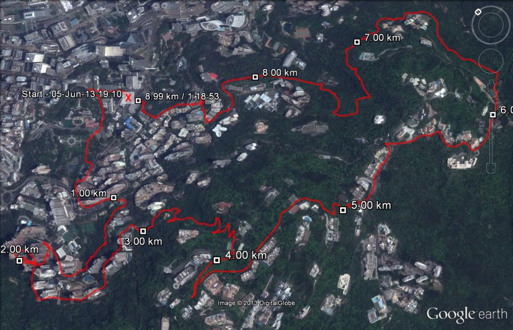 LSW1902 HK Squash Centre 130405 8.99km 78mins