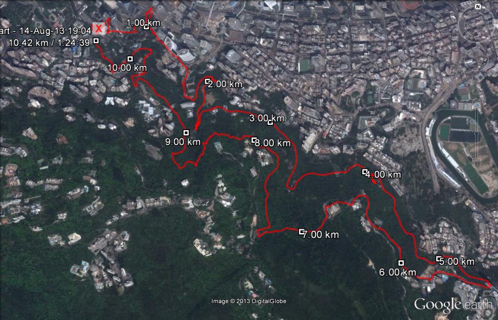 LSW1912 HK Squash Courts 130815 10.42km 84mins