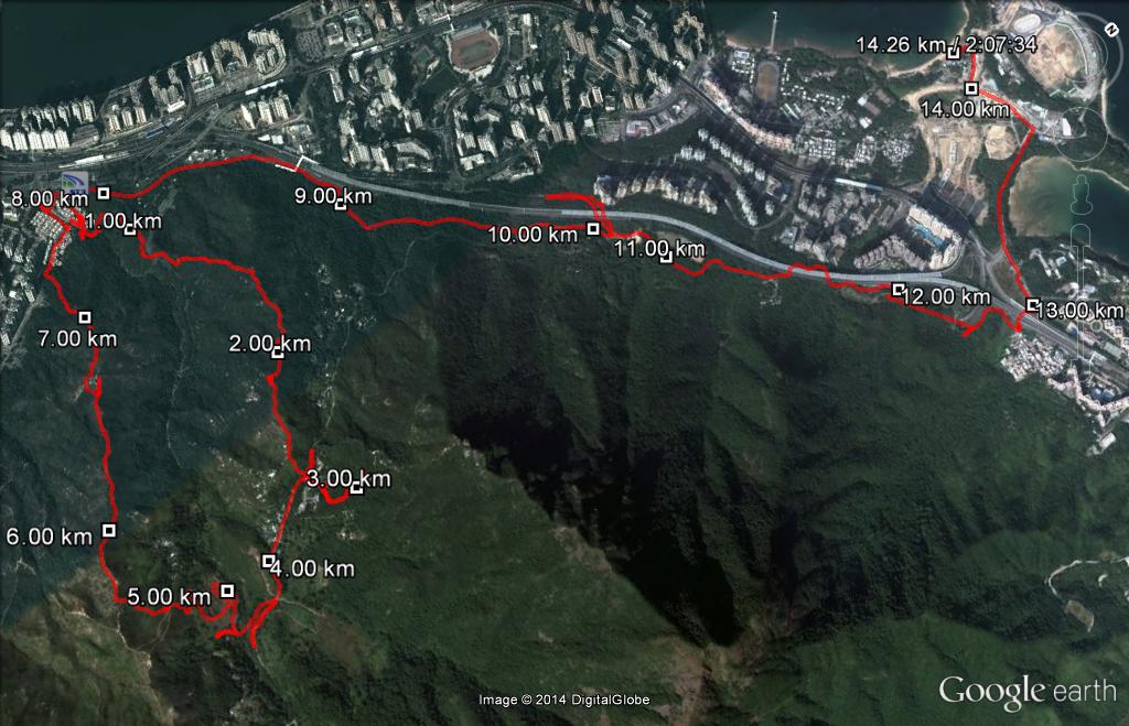 Tai Hang Shui 140226 14.26km 127mins