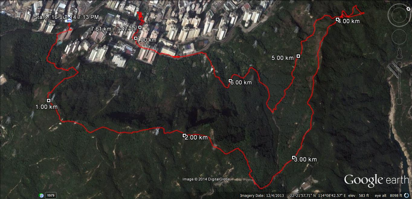 Kwai Hing 140716 7.61km 77mins