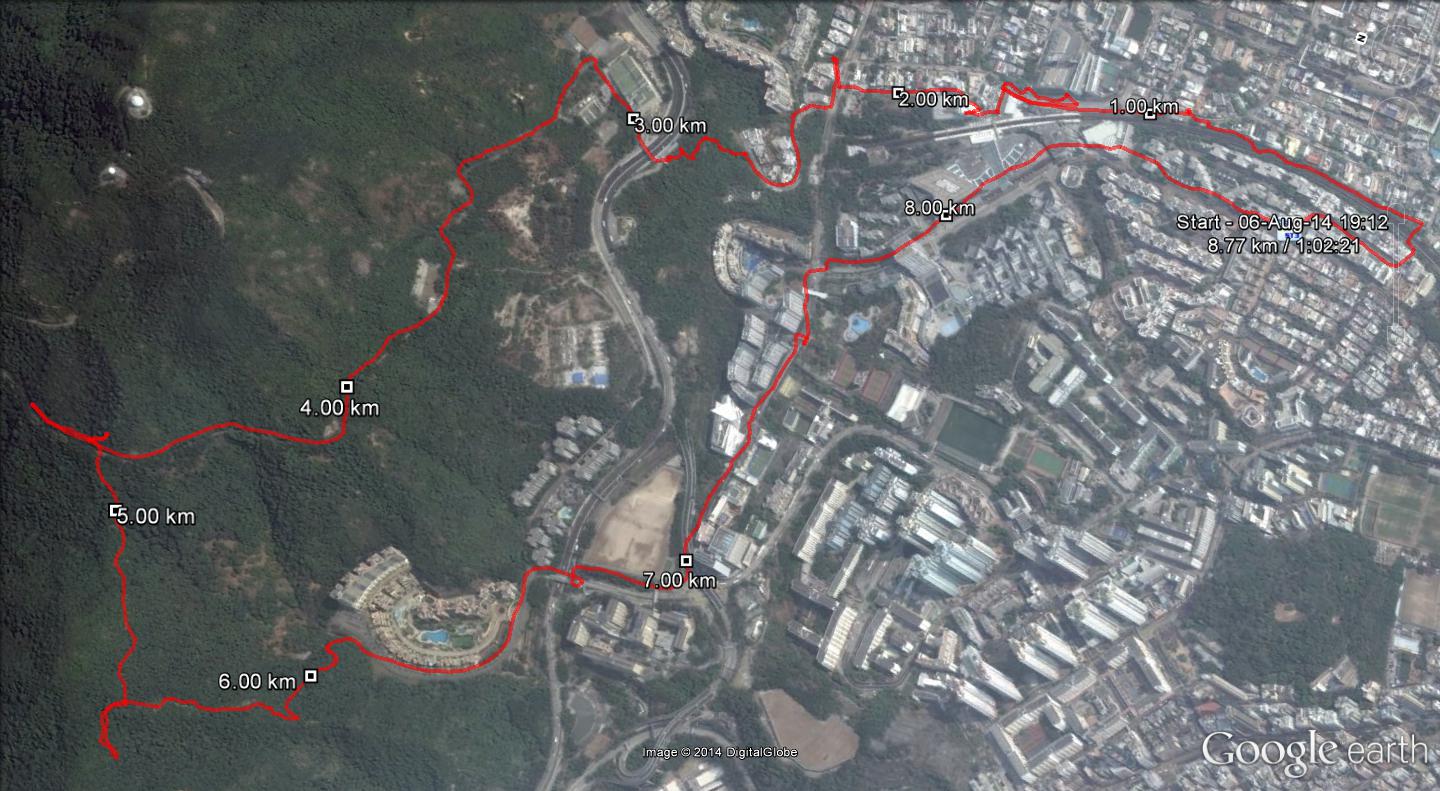 Kowloon Tong 140806 8.77km 62mins