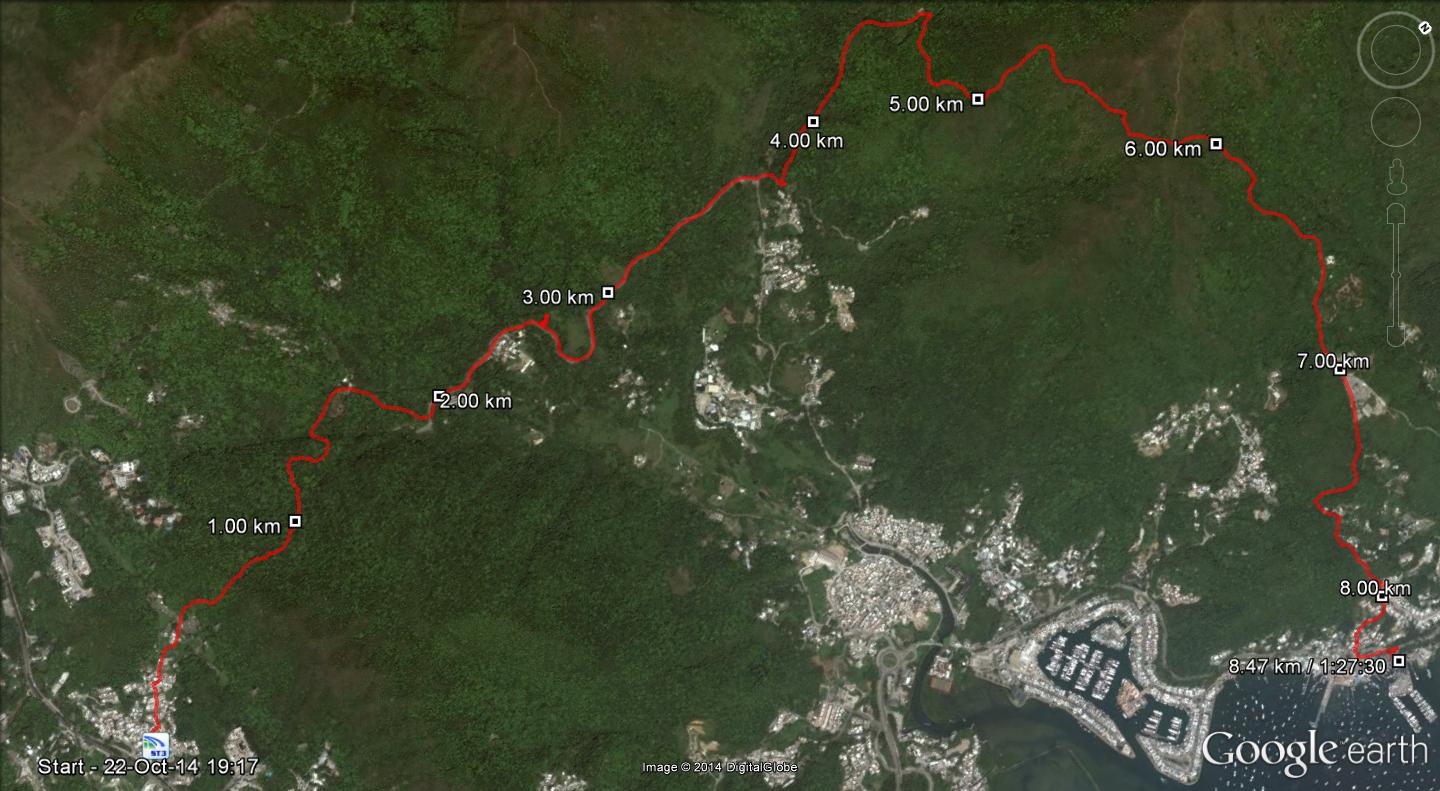 Tseng Lan Shue to Hebe Haven 141022 8.47km 87mins