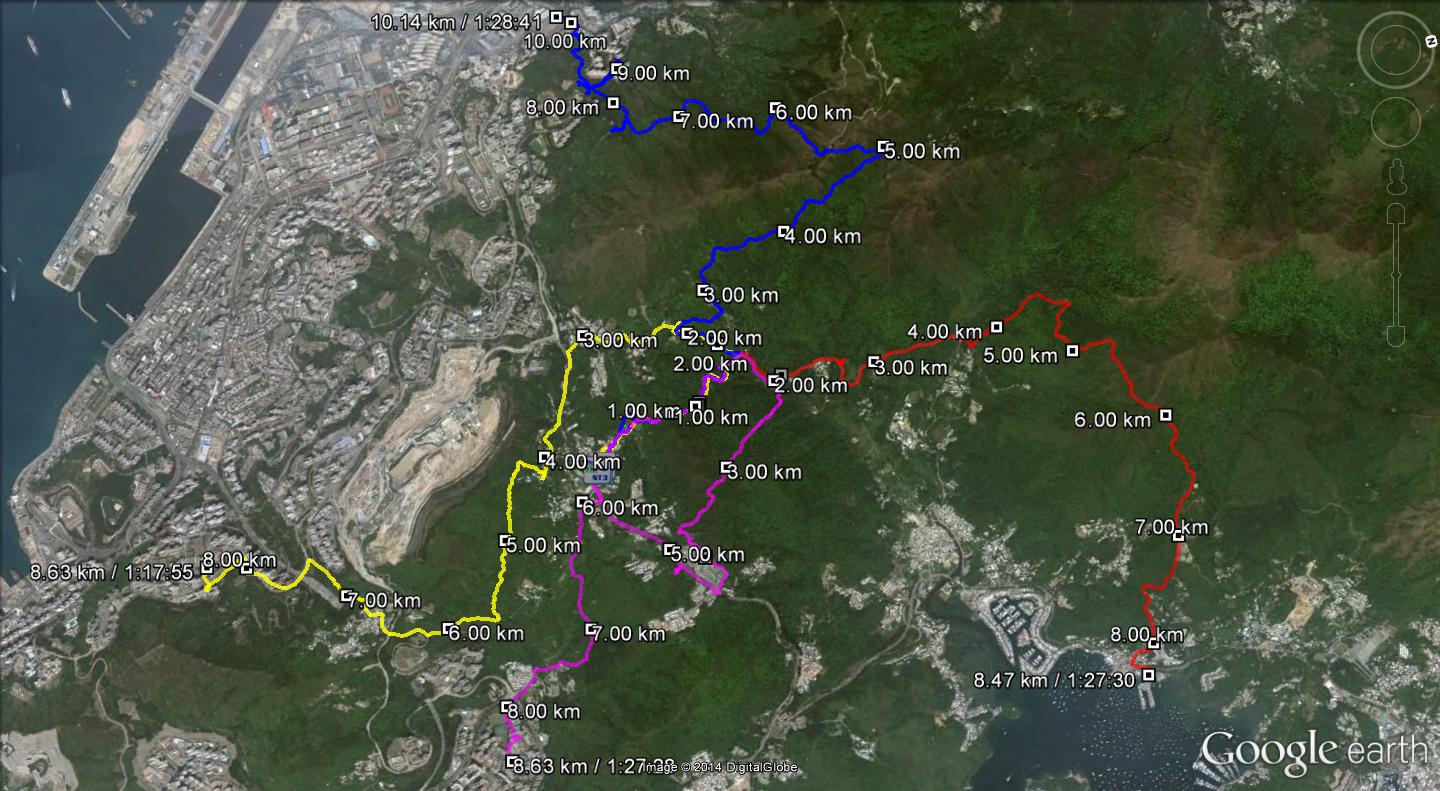 Tseng Lan Shue to Hebe Haven 141022 8.47km 87mins