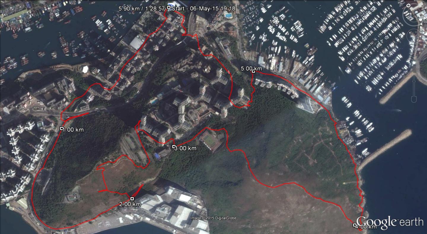 Ap Lei Chau 150506 5.90km 88mins