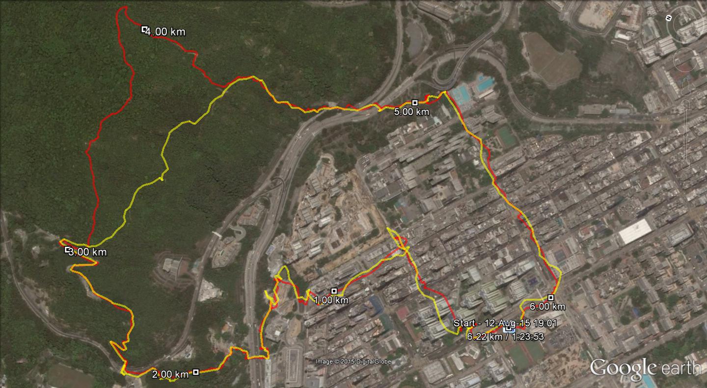 Cheung Sha Wan 150812 6.22km 83mins.