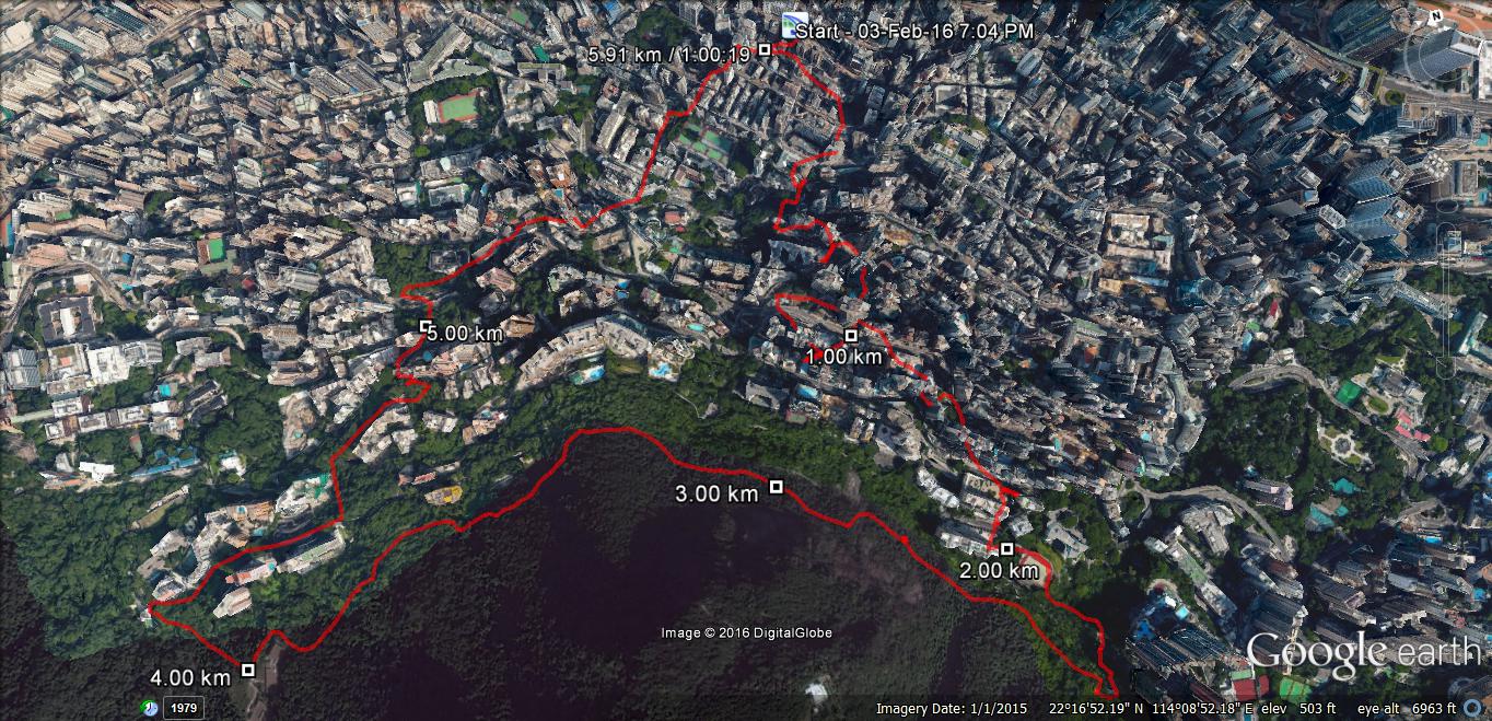  Sheung Wan 160203 5.91km 60mins