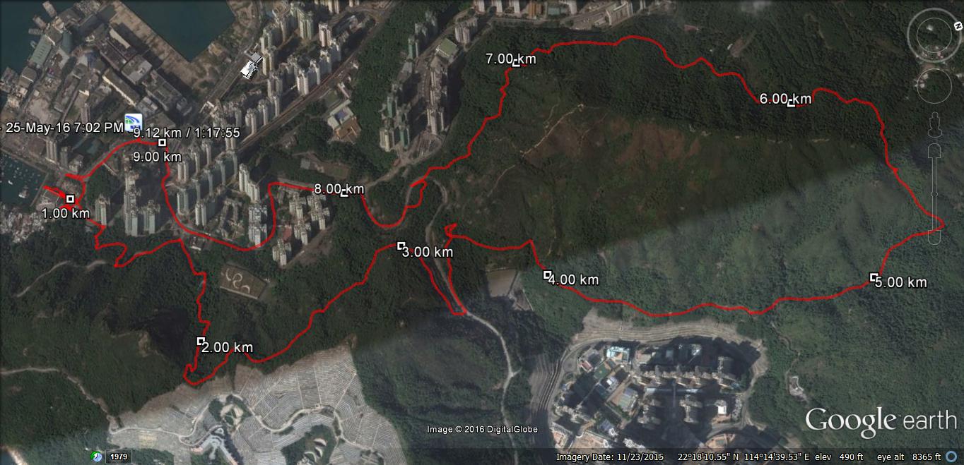 Yau Tong 160525 9.12km 77mins
