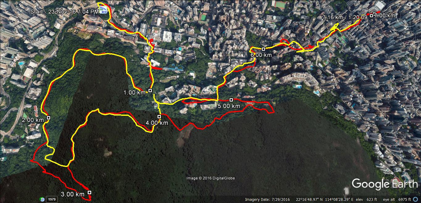 HKU to Sheung Wan 161123 7.16km 80mins