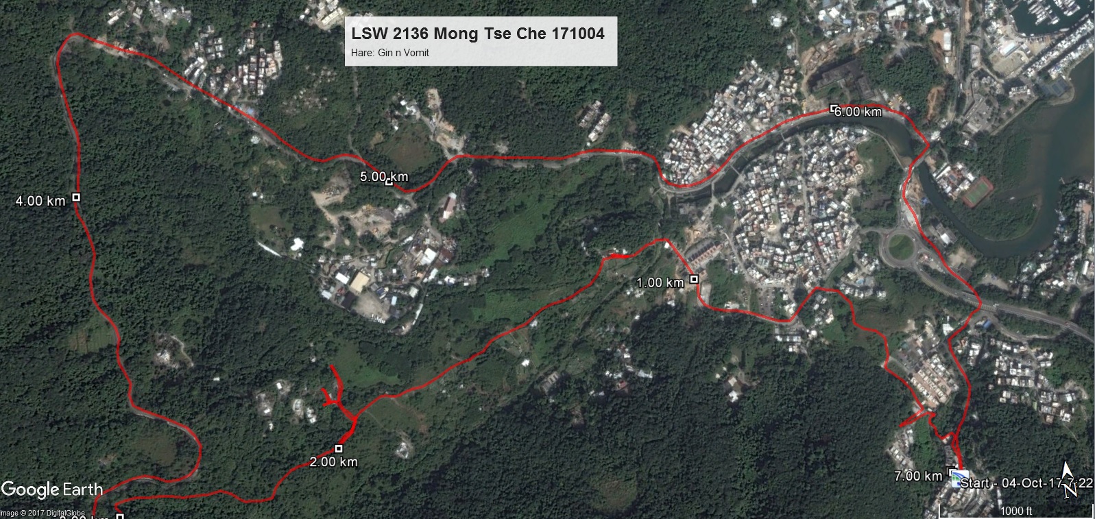 Mong Tse Che 171004 7.00km 47min