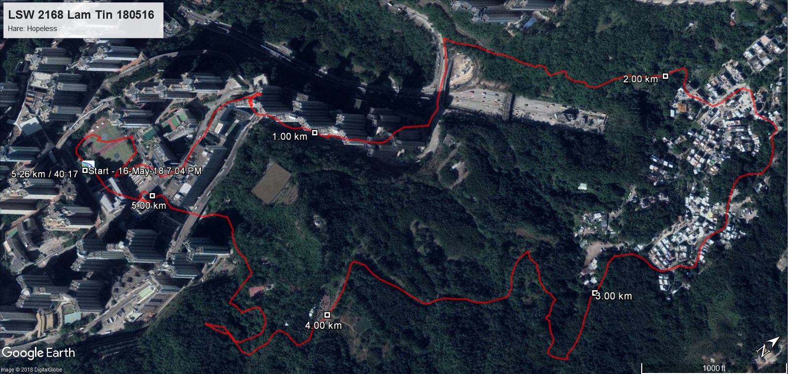 Lam Tin 180516 5.26km 40mins