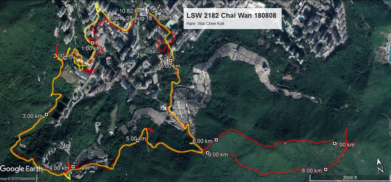 Chai Wan 180808 Rambos 10.82km 94mins