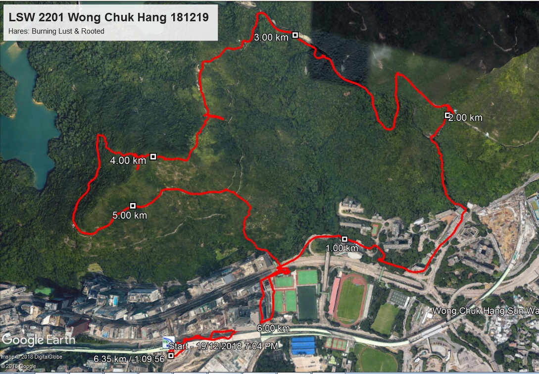 Wong Chuk Hang 181219 6.35km 69mins