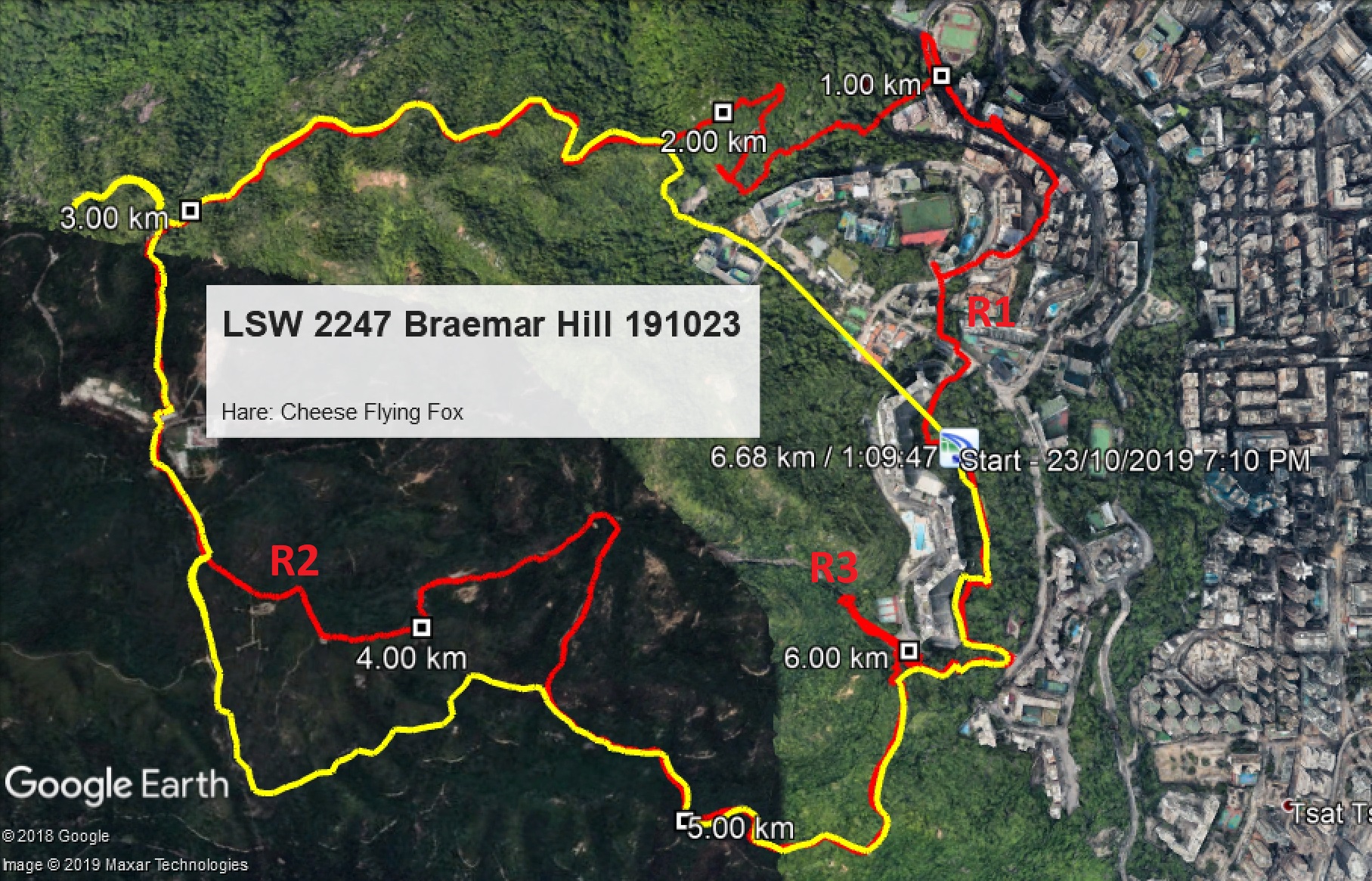 Braemar Hill 191023 6.68km 69mins