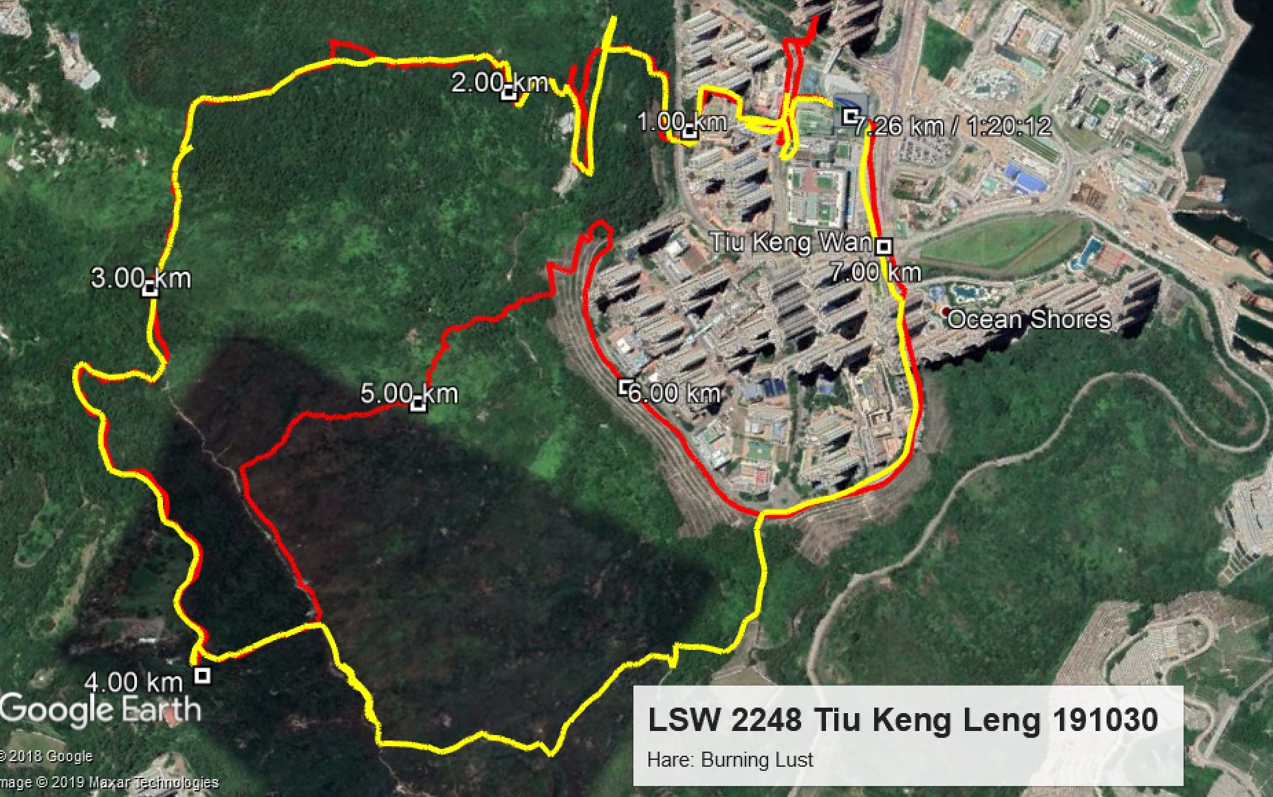 Tiu Keng Leng 191030 7.26km 80mins