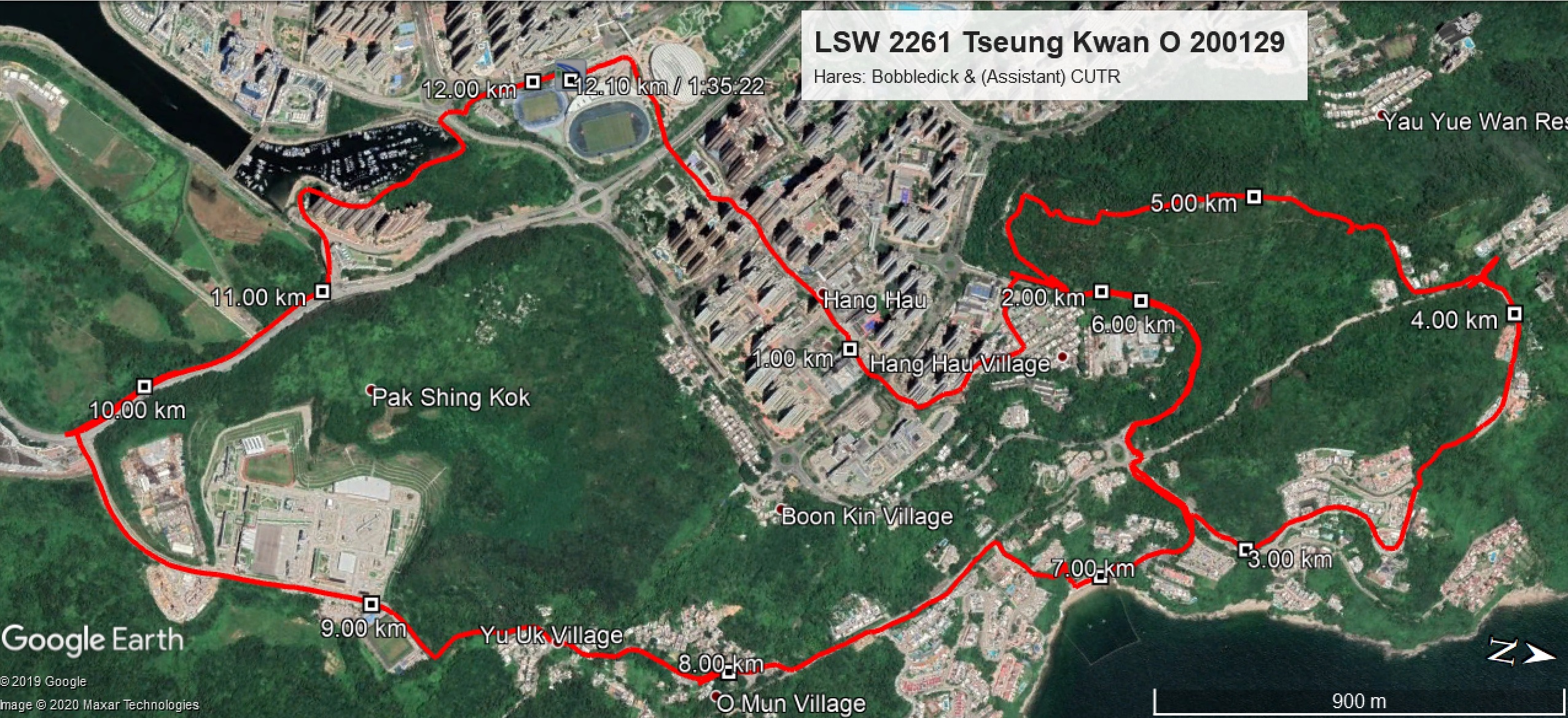 Tseung Kwan O 200129 12.10km 95mins.
