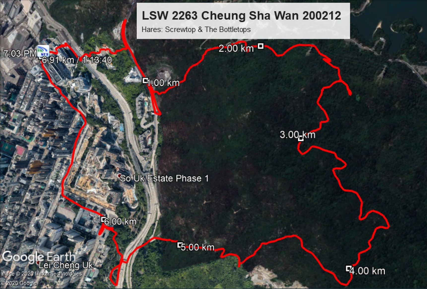 Cheung Sha Wan 200212 6.97km 73mins
