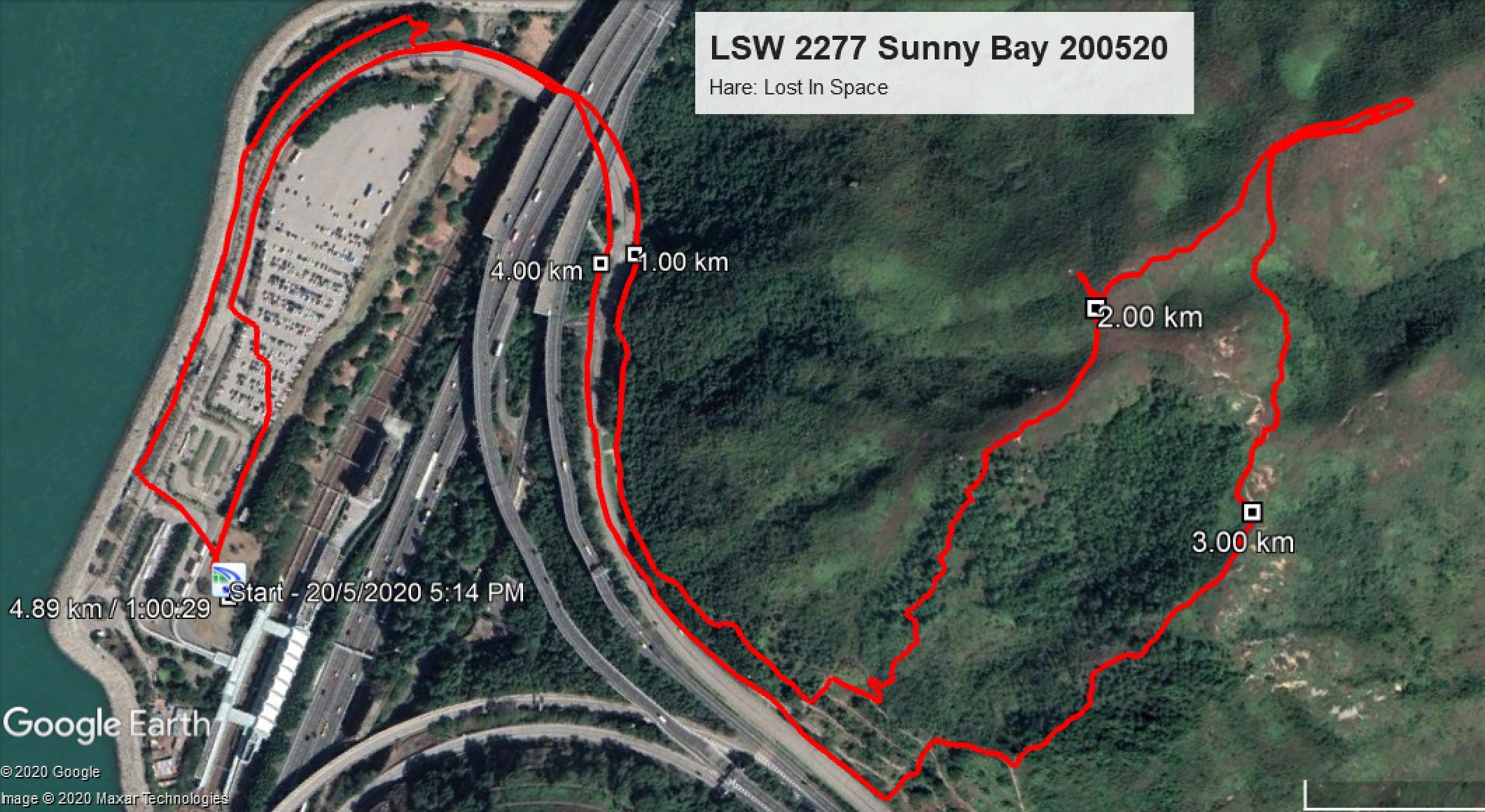 Sunny Bay 200520 4.89km 60mins