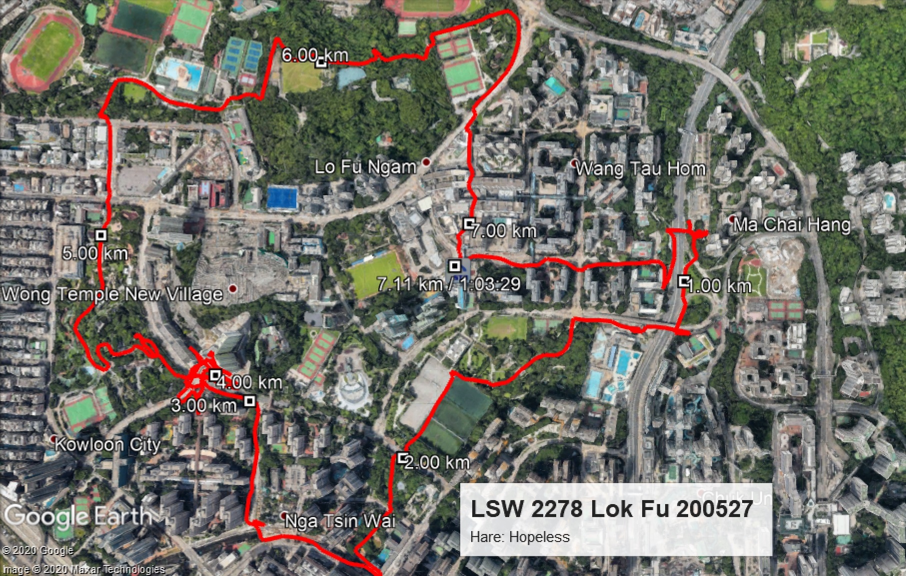Lok Fu 200527 7.11km 63mins