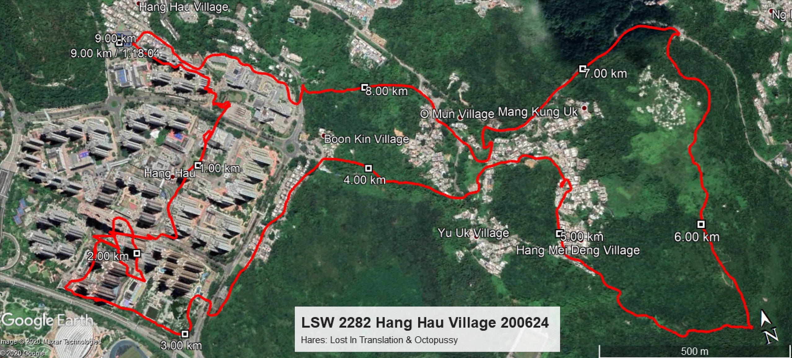 Hang Hau Village 200624 9.00km 78mins