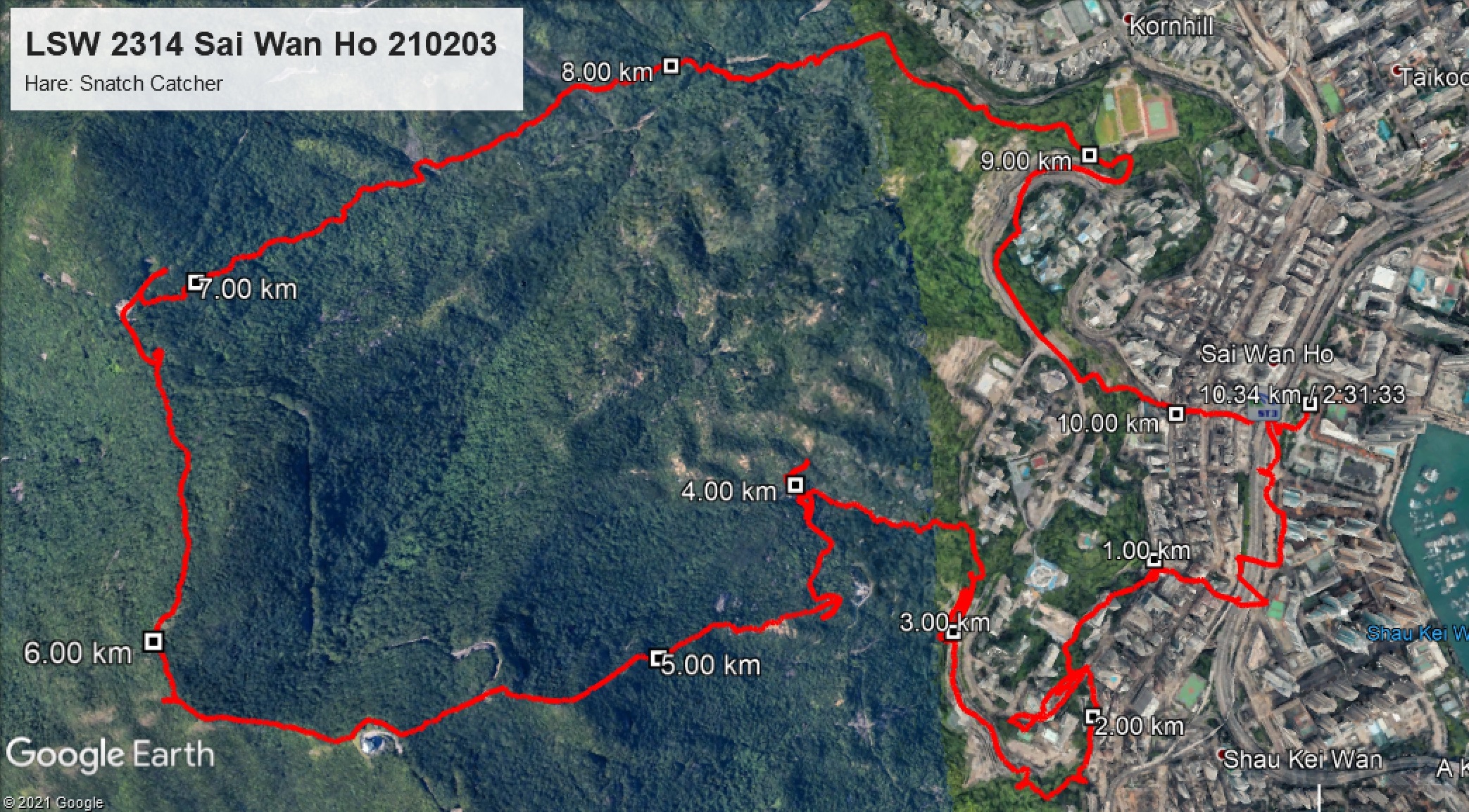 Sai Wan Ho 210203 10.34km 151mins