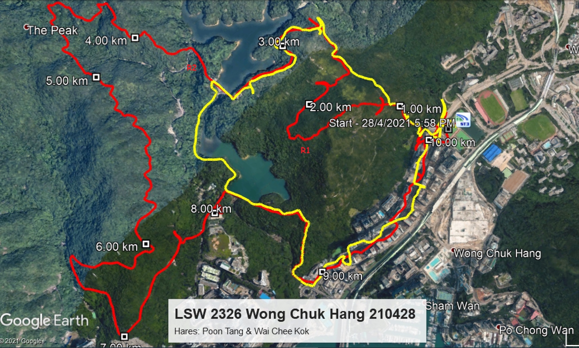 Wong Chuk Hang 210428 10.15km