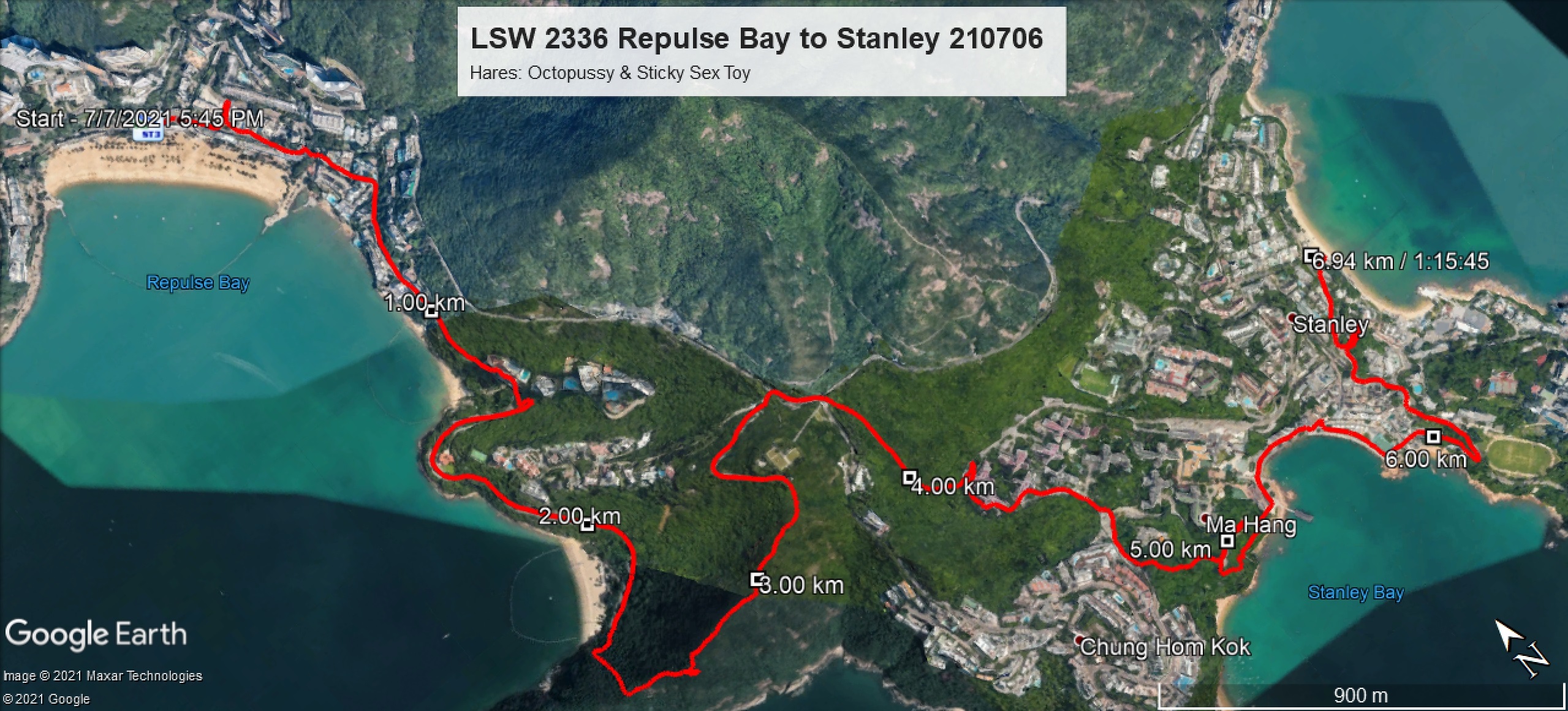 Repulse Bay to Stanley 210706 6.94km