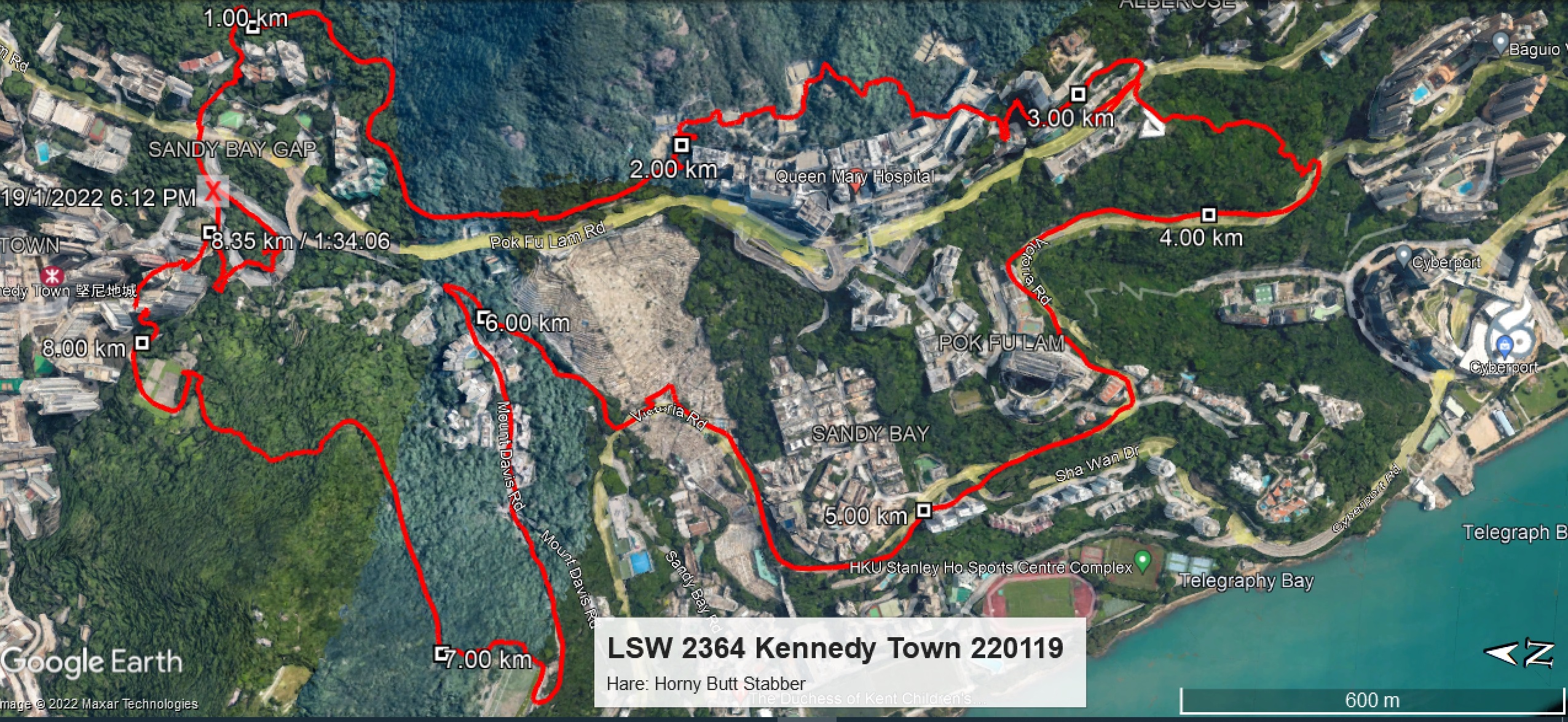 Kennedy Town 220119 8.35km