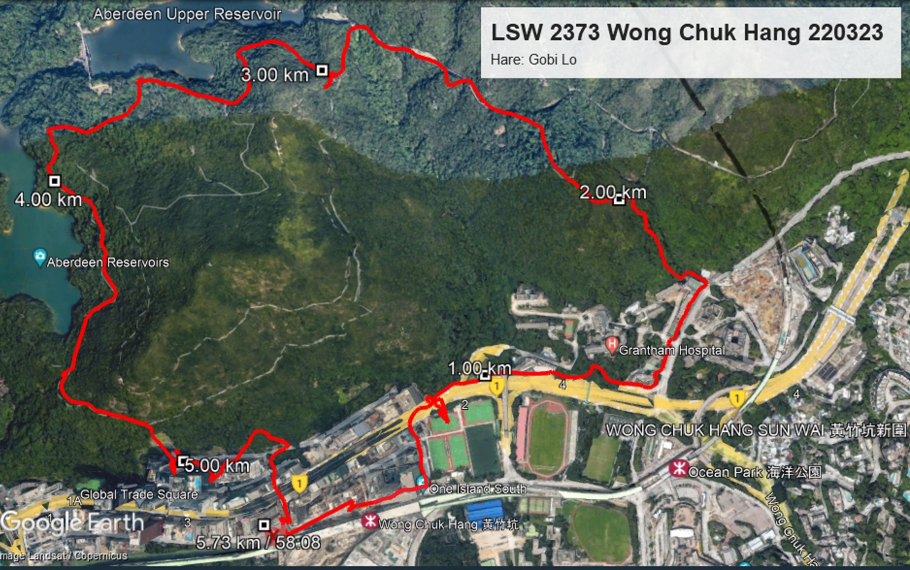 Wong Chuk Hang 220323 5.73km
