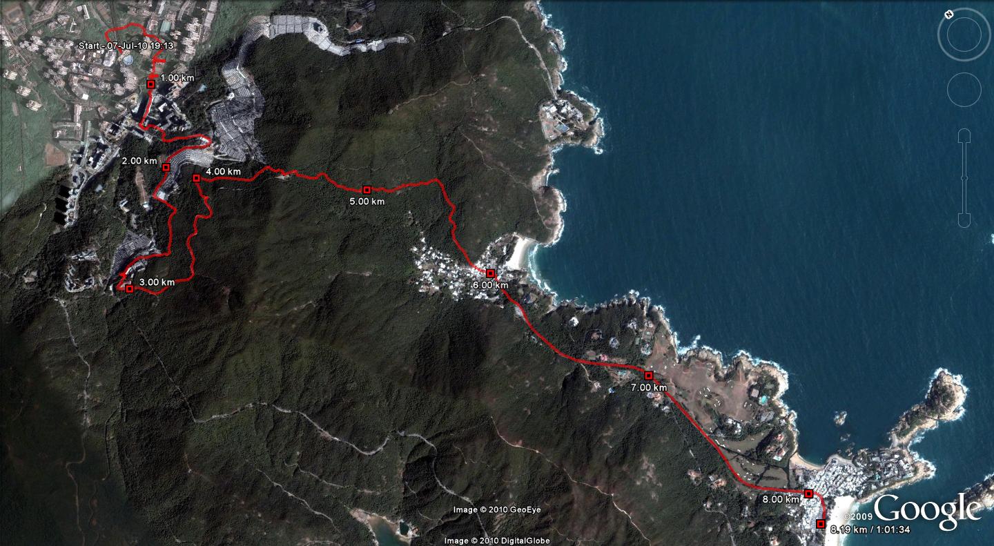 Chai Wan to Shek O 100707 8.19km 61mins