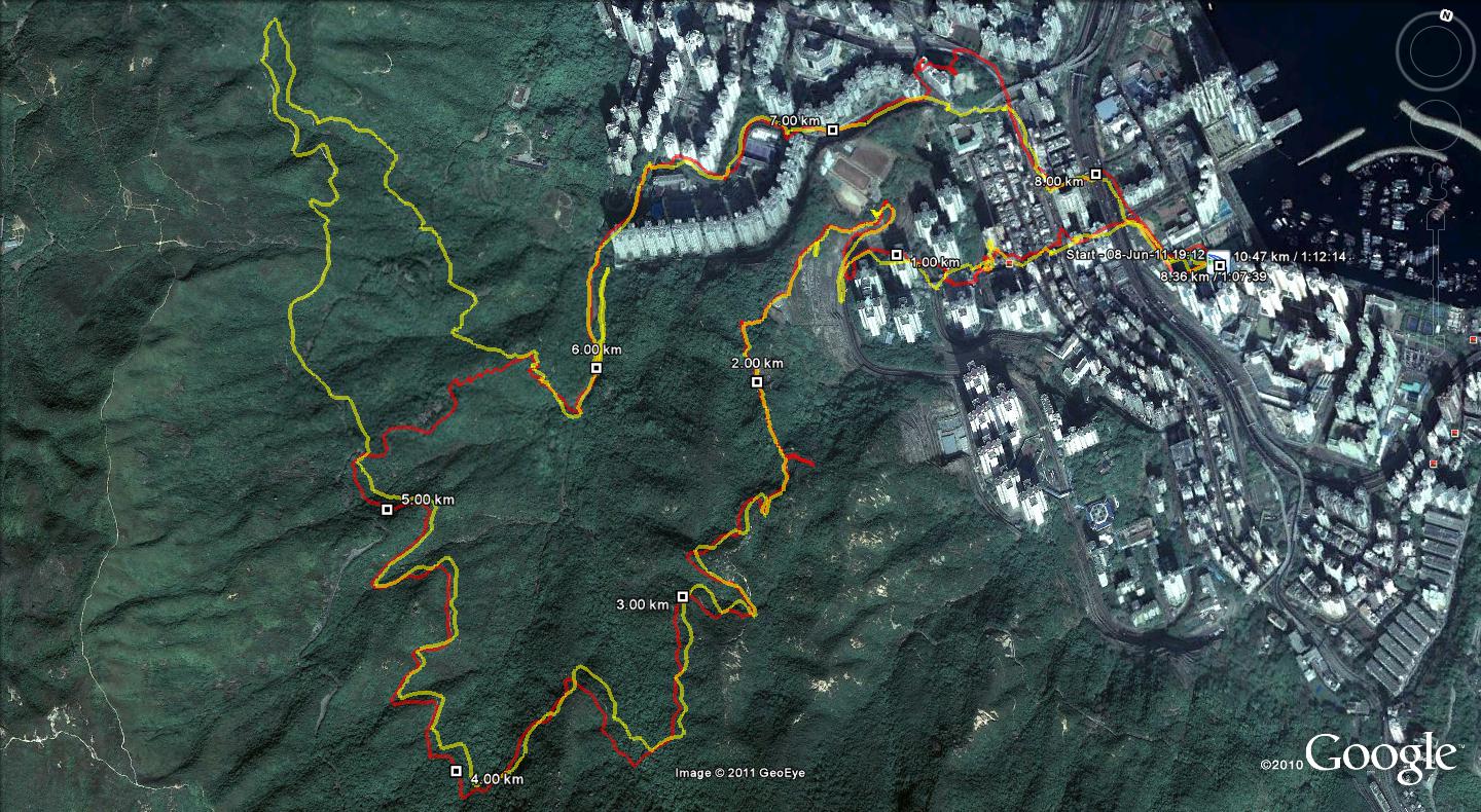 Sai Wan Ho 110608 10.36km 72min