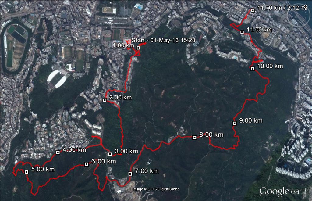 LSW1895 Tin Hau to North Point 130501 11.7km 132mins