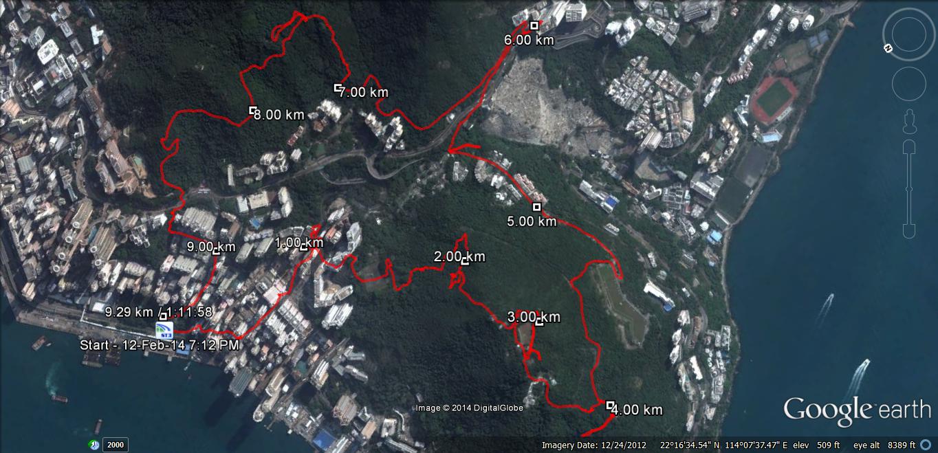 Belcher Bay Park 140213 9.29km 71mins