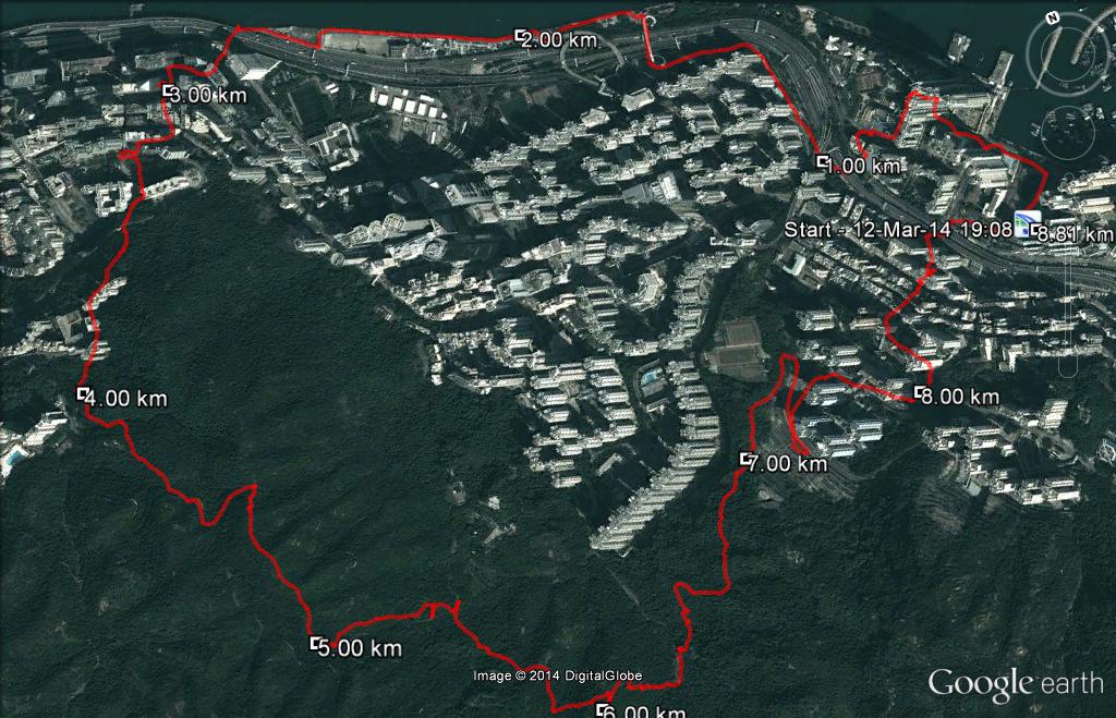 Sai Wan Ho 140312 8.81km 73mins