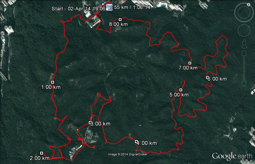 Braemar Hill 140402 8.55km 66mins