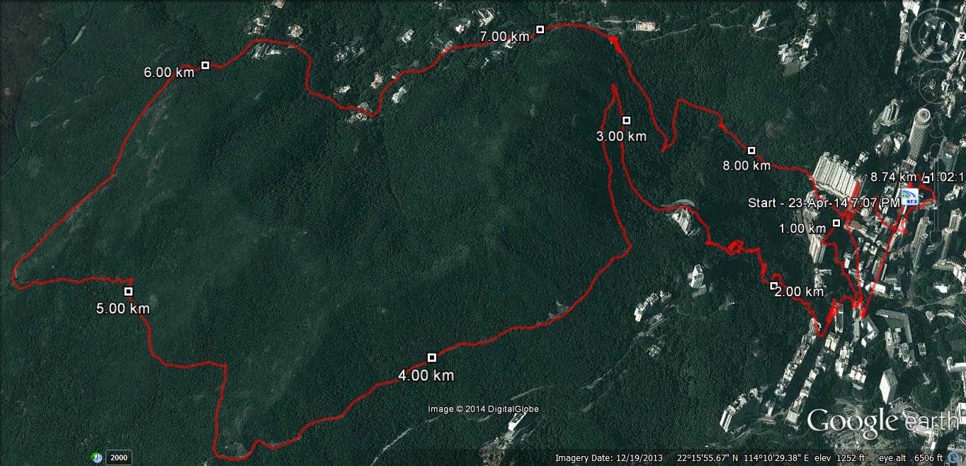 Hopewell Centre 140423 8.74km 62mins