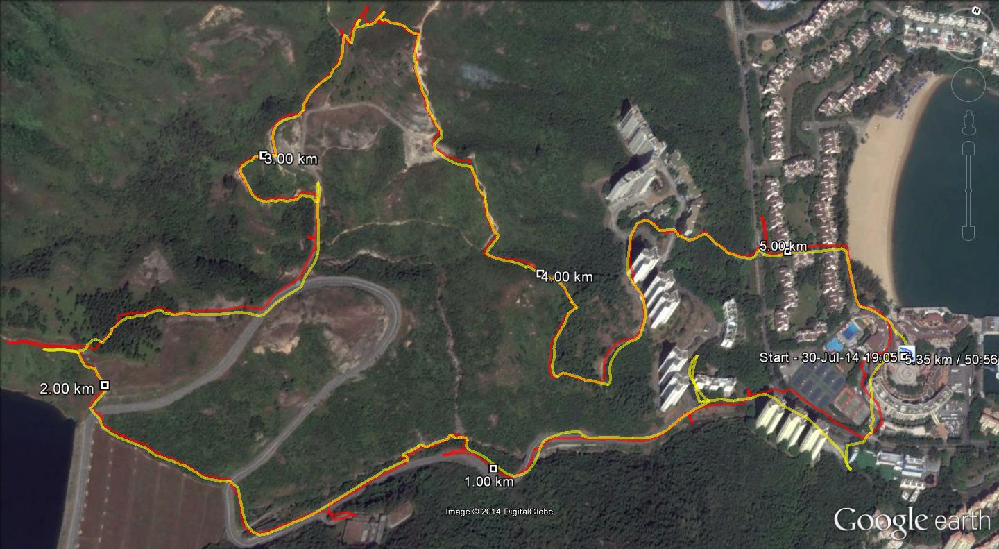 Discovery Bay 140730 5.35km 50mins