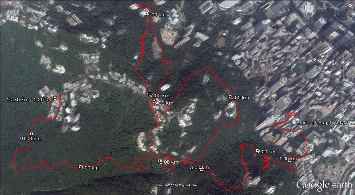 Stone Nullah Lane to Guildford Road 140813 10.7km 85mins