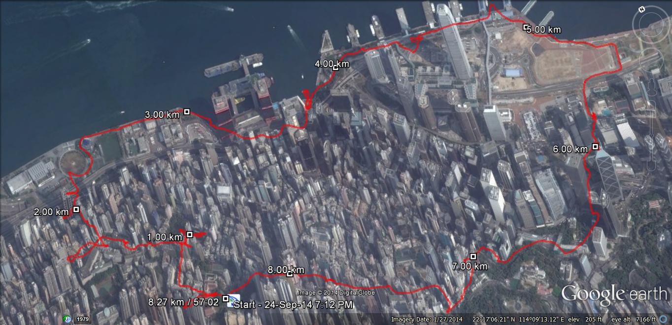 Caine Road 140924 8.27km 57mins