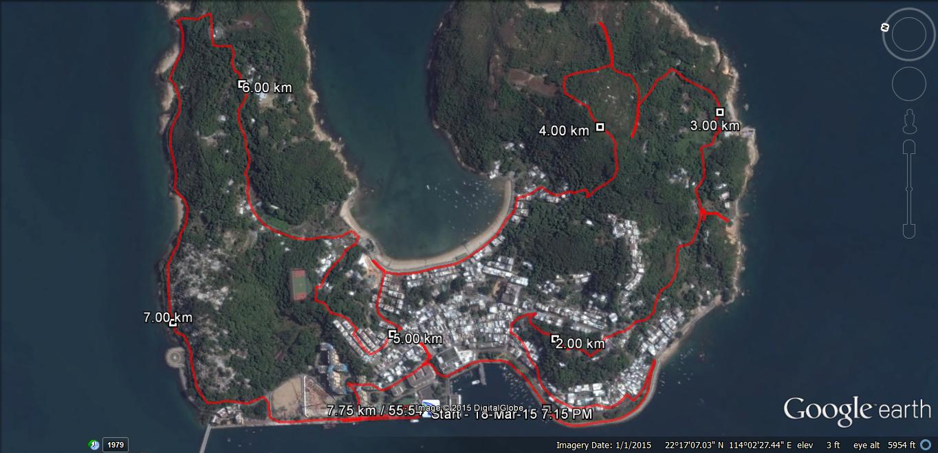 Peng Chau 150318 7.75km 55mins