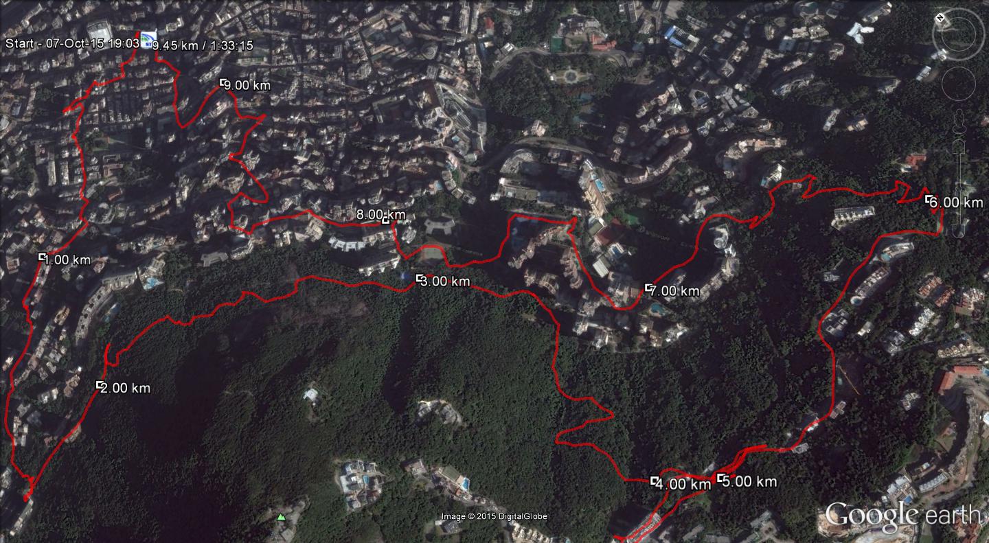 Sheung Wan 151007 9.45km 93mins